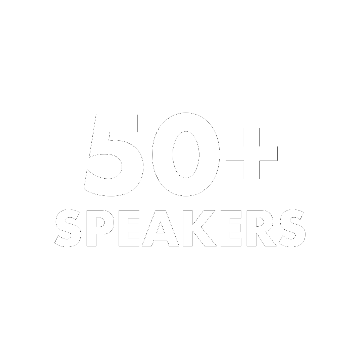 50+ speakers